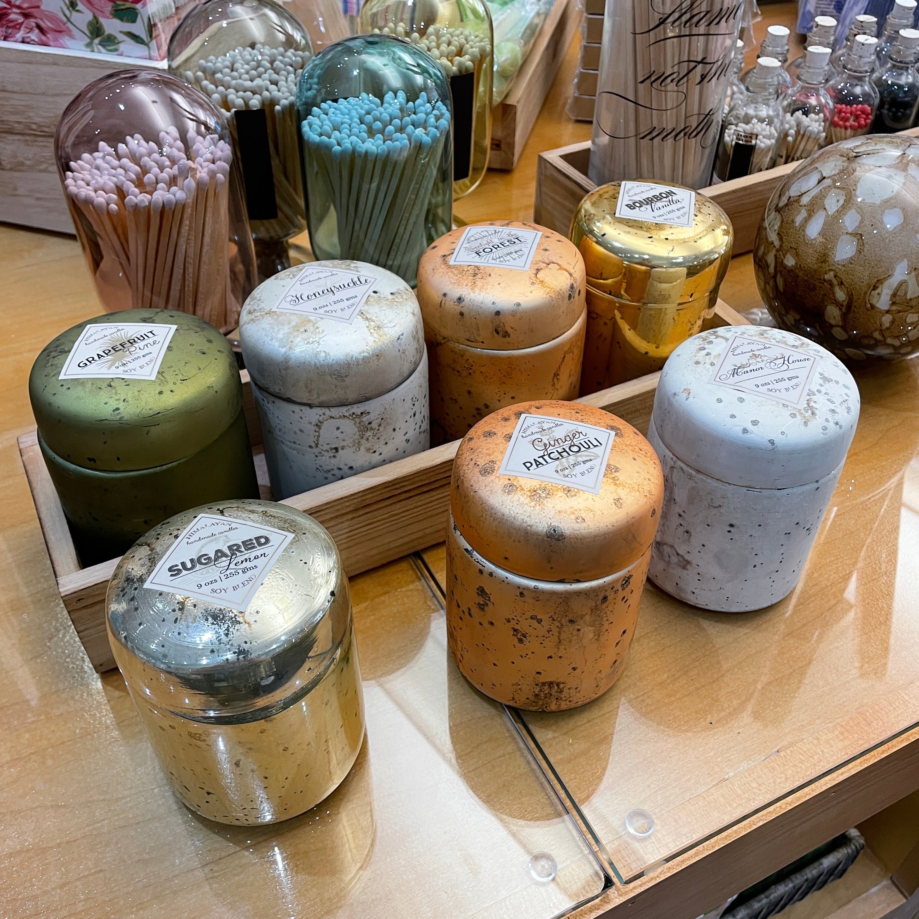 Mountain Fire Glass Candle - Honeysuckle - Thumbnail 4
