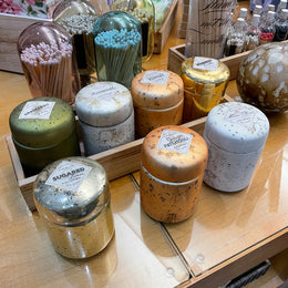Mountain Fire Glass Candle - Honeysuckle