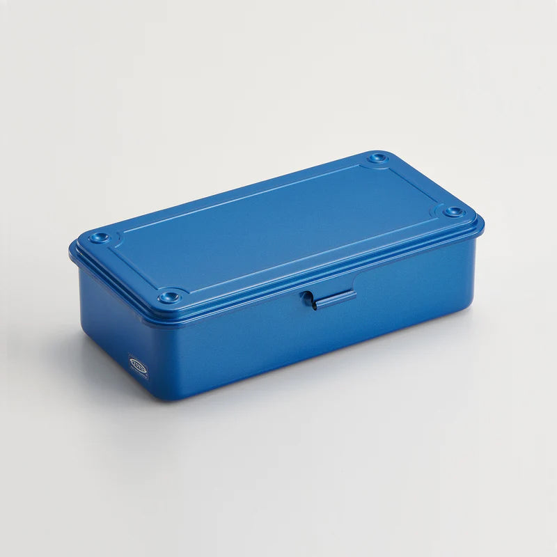 Toyo Steel Co. Japanese Stackable Steel Boxes - Blue