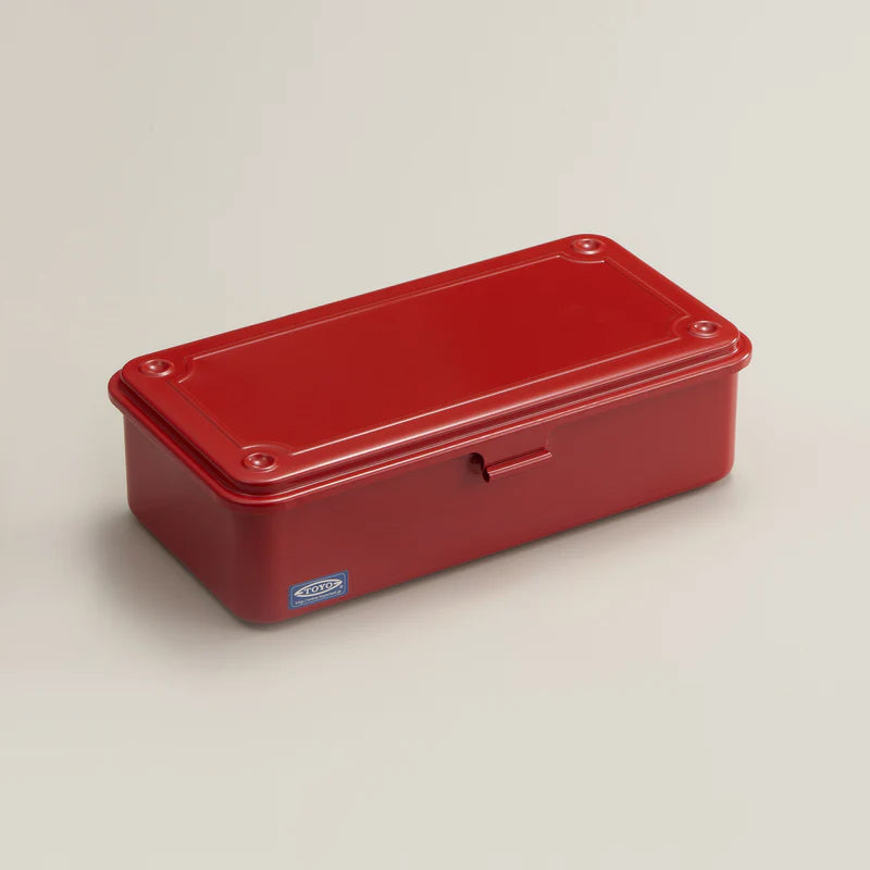 Toyo Steel Co. Japanese Stackable Steel Boxes - Red