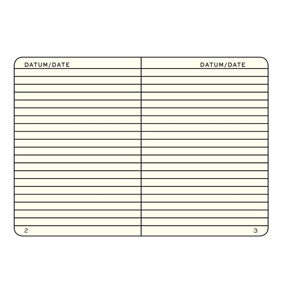 LEUCHTTURM1917 Notebook Medium (A5) Hardcover, 249 Numbered Pages, Ruled - Black