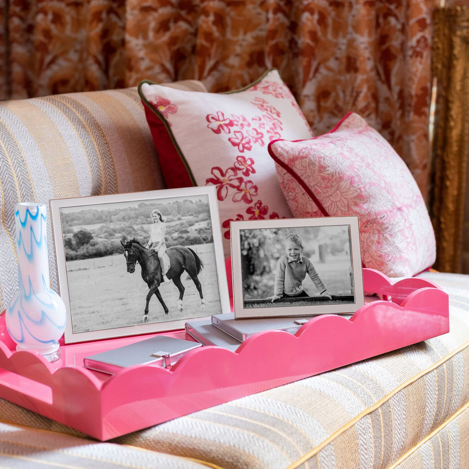 Addison Ross - Silver Trim and White Enamel Picture Frame